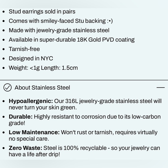 Studiocult Puffy Star Sparkle Earrings Tarnish Free Stainless Steel NWOT - Picture 7 of 7